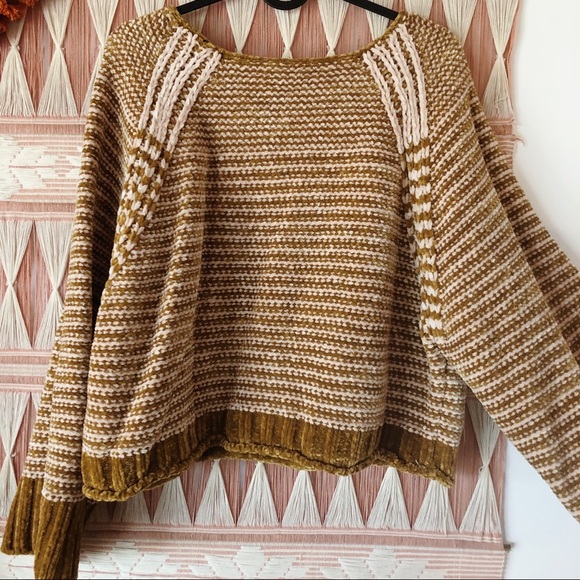 Anthropologie Moth Striped Chenille Sweater - Picture 3 of 4
